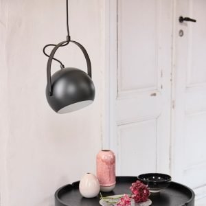 Frandsen - pendant ball lamp with handle ø 19 cm, black / white